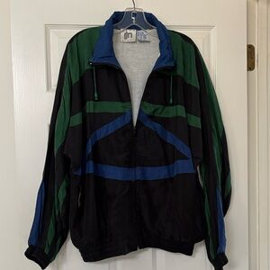 Vintage Jack Mulqueen Men's Silk Tracksuit, Size M